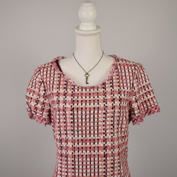 Oscar de la Renta Runway Check Tweed Dress - Picture 3 of 5